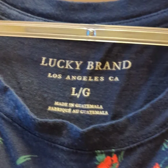 Lucky Brand Navy Floral T-Shirt. 2 For $10 - Picture 3 of 5